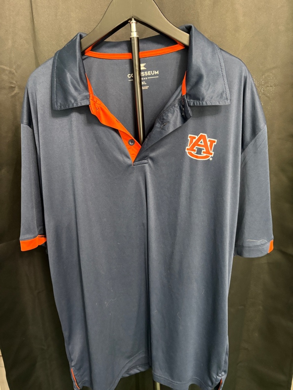 Colosseum Navy and Orange Auburn Polo